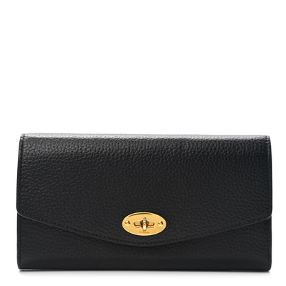 Mulberry Grain Vegetable Tanned Calfskin Darley Wallet Black 1 of 7
