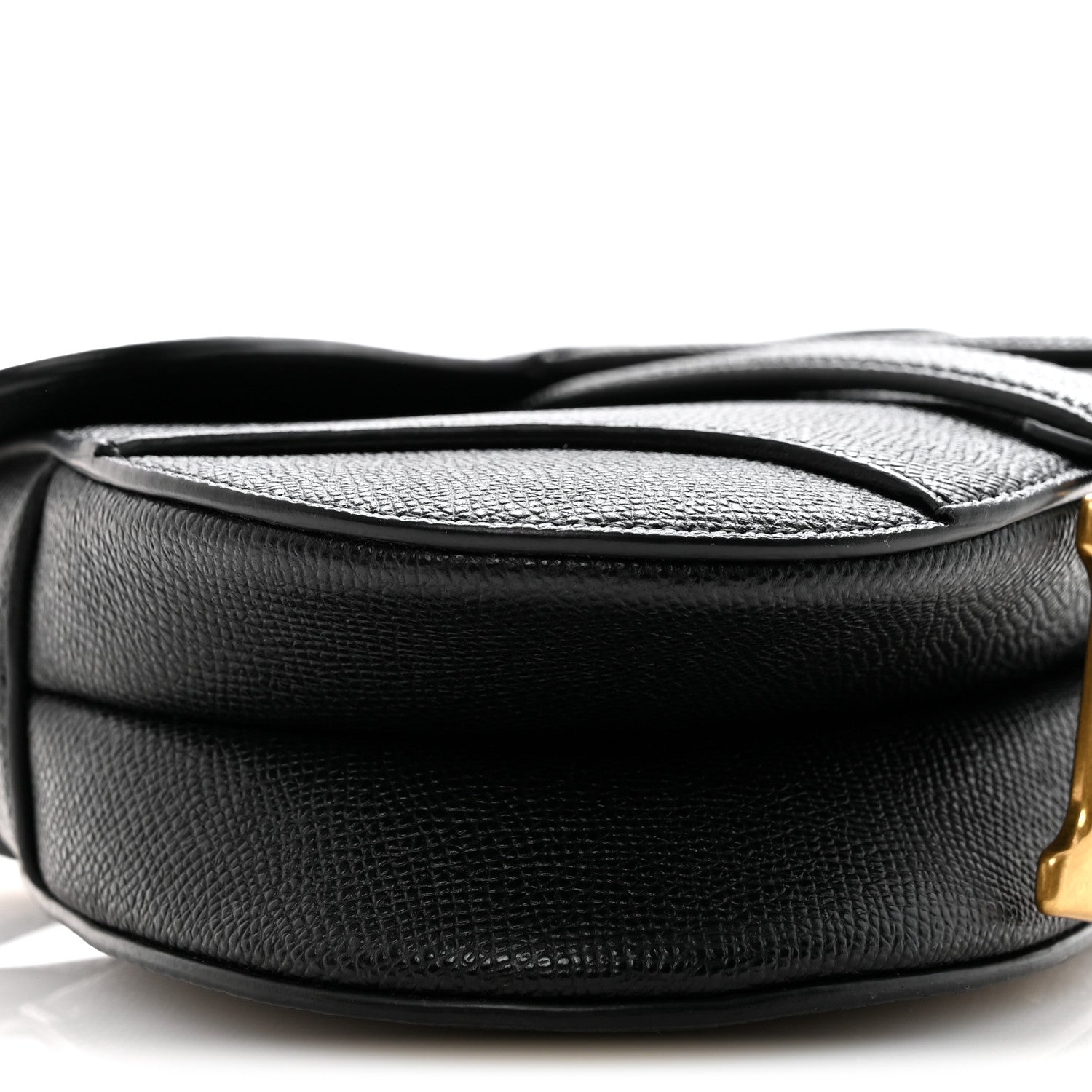 Christian Dior Grained Calfskin Mini Saddle Bag With Strap Black 9 of 13