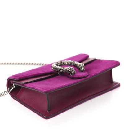 Gucci Velvet Super Mini Dionysus Shoulder Bag Fuchsia Violet Cyclamen 4 of 9