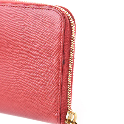 Prada Saffiano Zip Around Wallet Fuoco 8 of 13