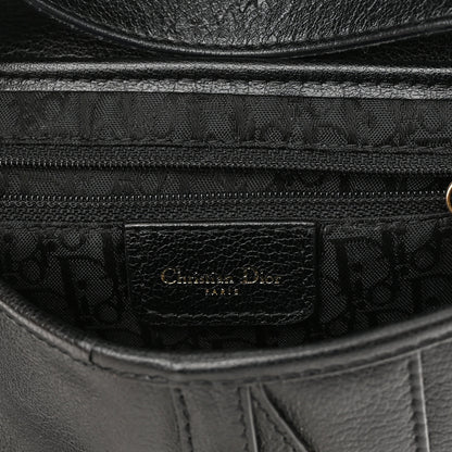 Christian Dior Shiny Goatskin Saddle Bag Black 6 of 11