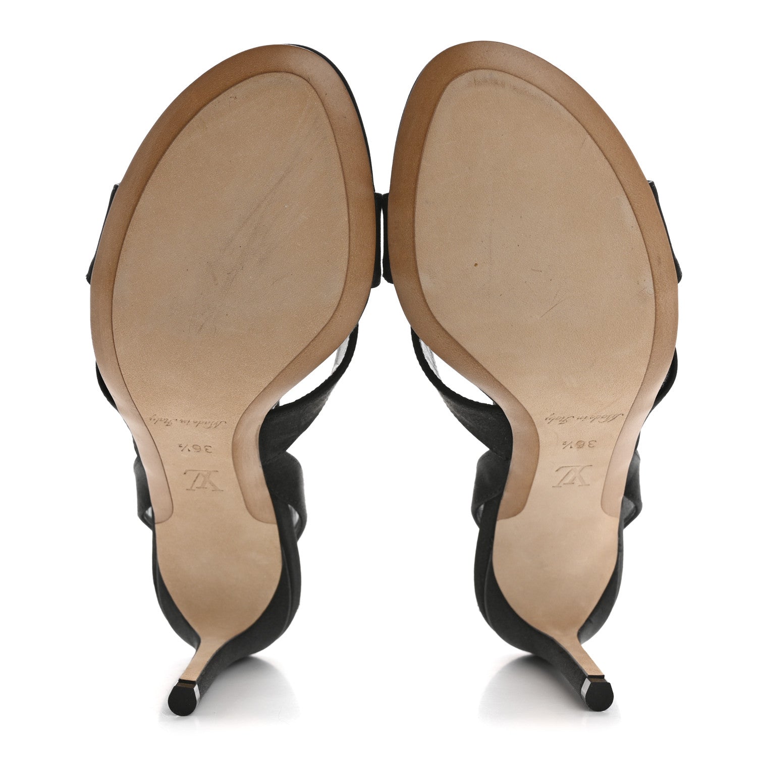 Louis Vuitton Satin Met Sandal 36.5 Black 6 of 10