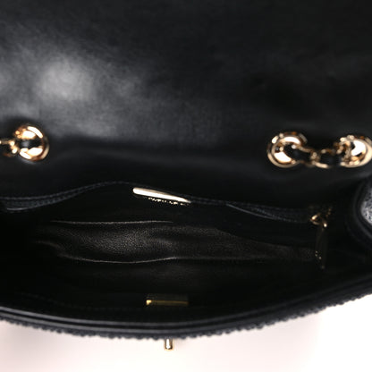 Chanel Lambskin Crystal Quilted Medium Flap Black 5 of 9