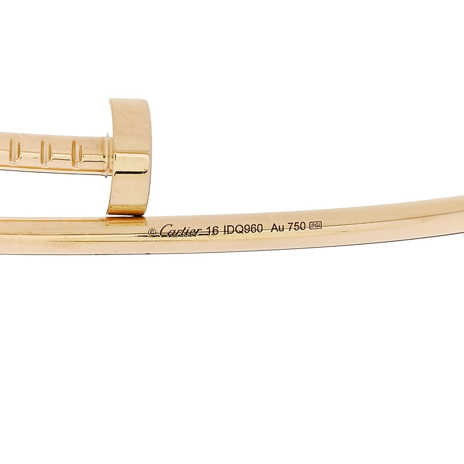 Cartier 18K Yellow Gold Small Juste Un Clou Bracelet 16 3 of 6