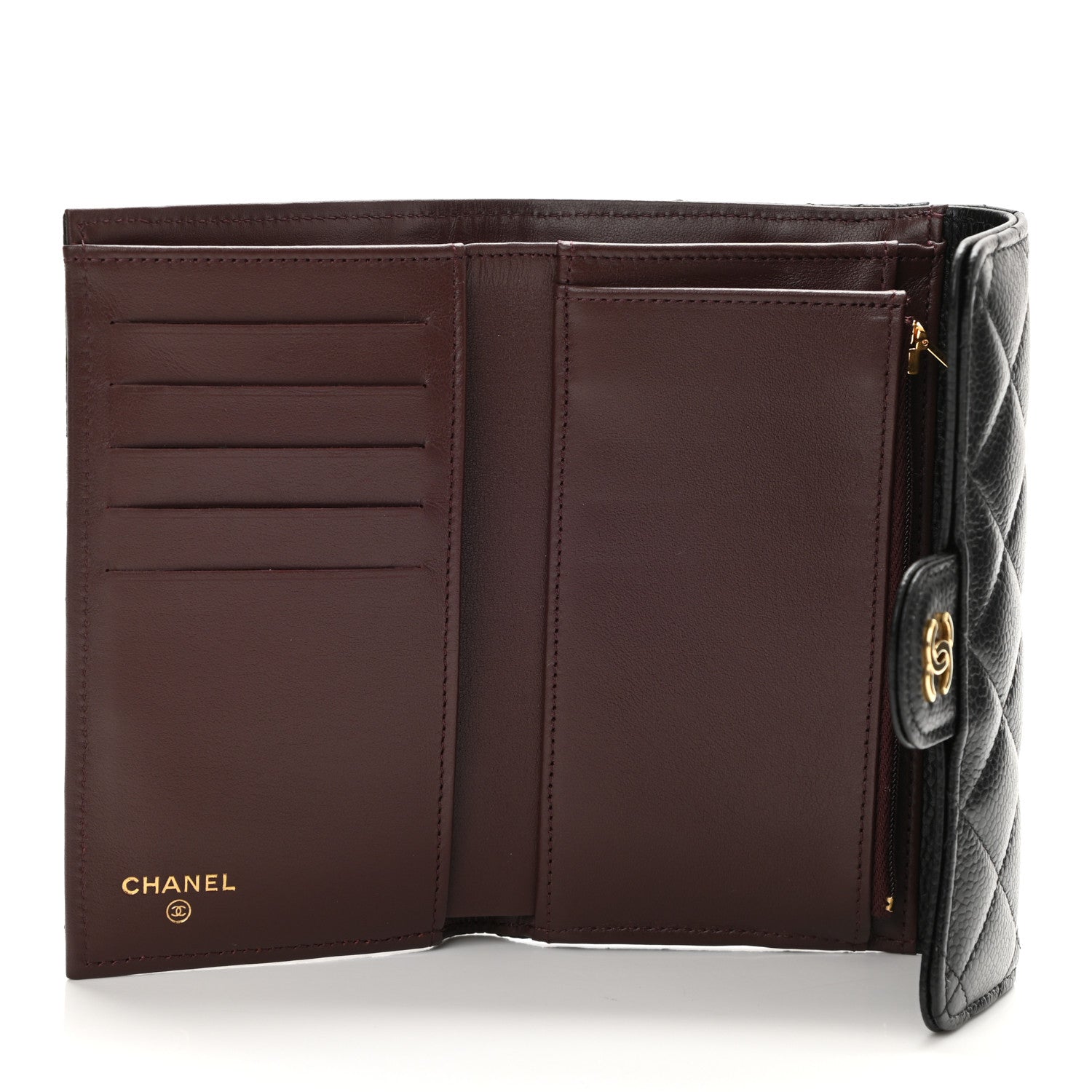 Chanel Caviar Quilted Medium Flap Wallet Black 5 of 9