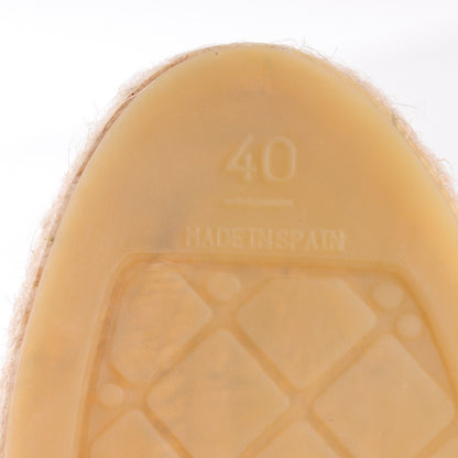 Chanel Lambskin CC Espadrilles 40 Black 6 of 10
