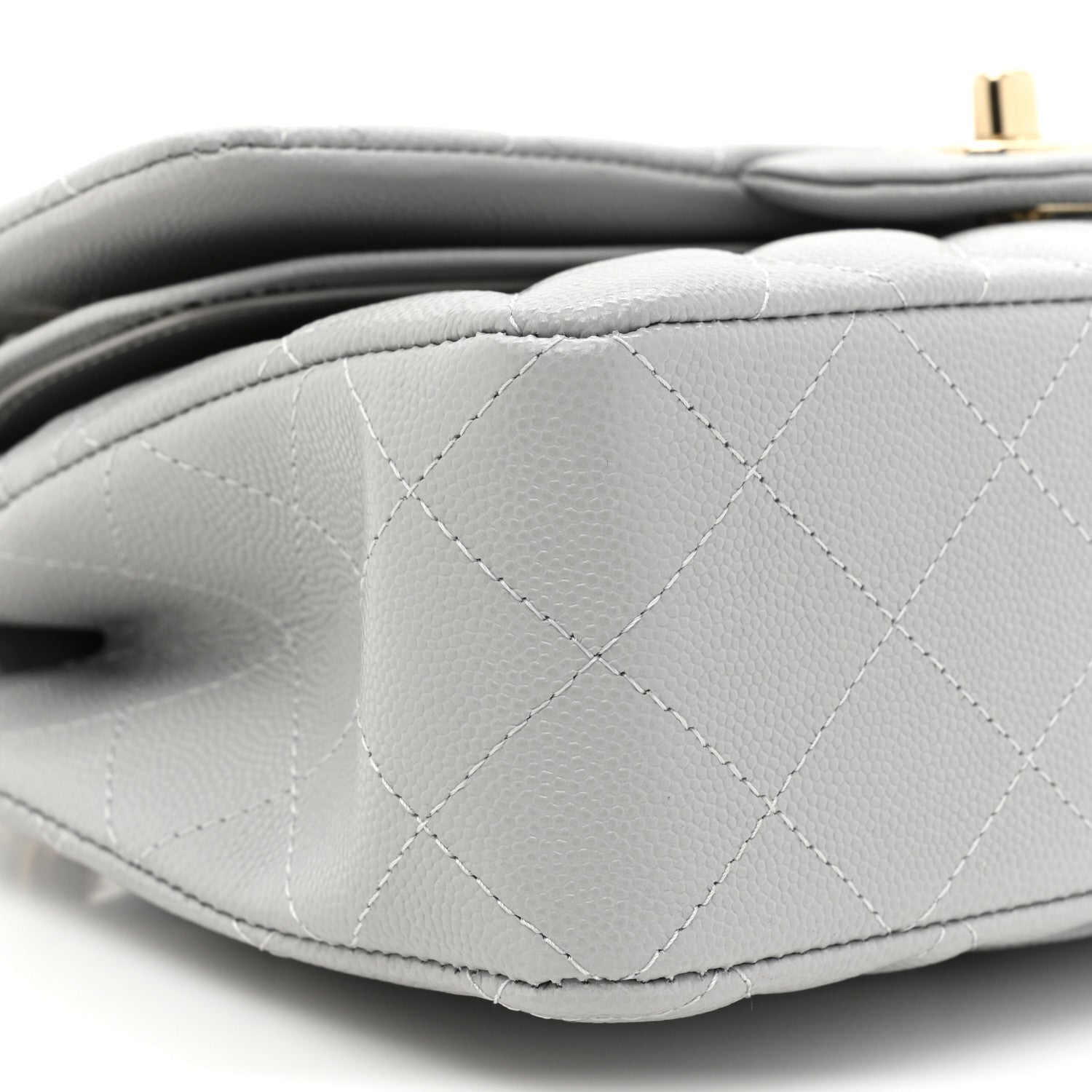 Chanel Caviar Quilted Small Double Flap Grey 10 of 13