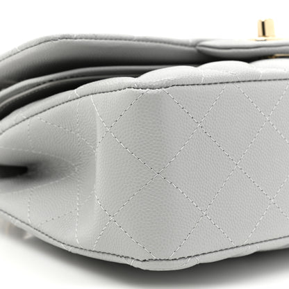 Chanel Caviar Quilted Small Double Flap Grey 10 of 13