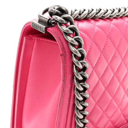 Chanel Lambskin Quilted New Medium Boy Flap Pink 12 of 12