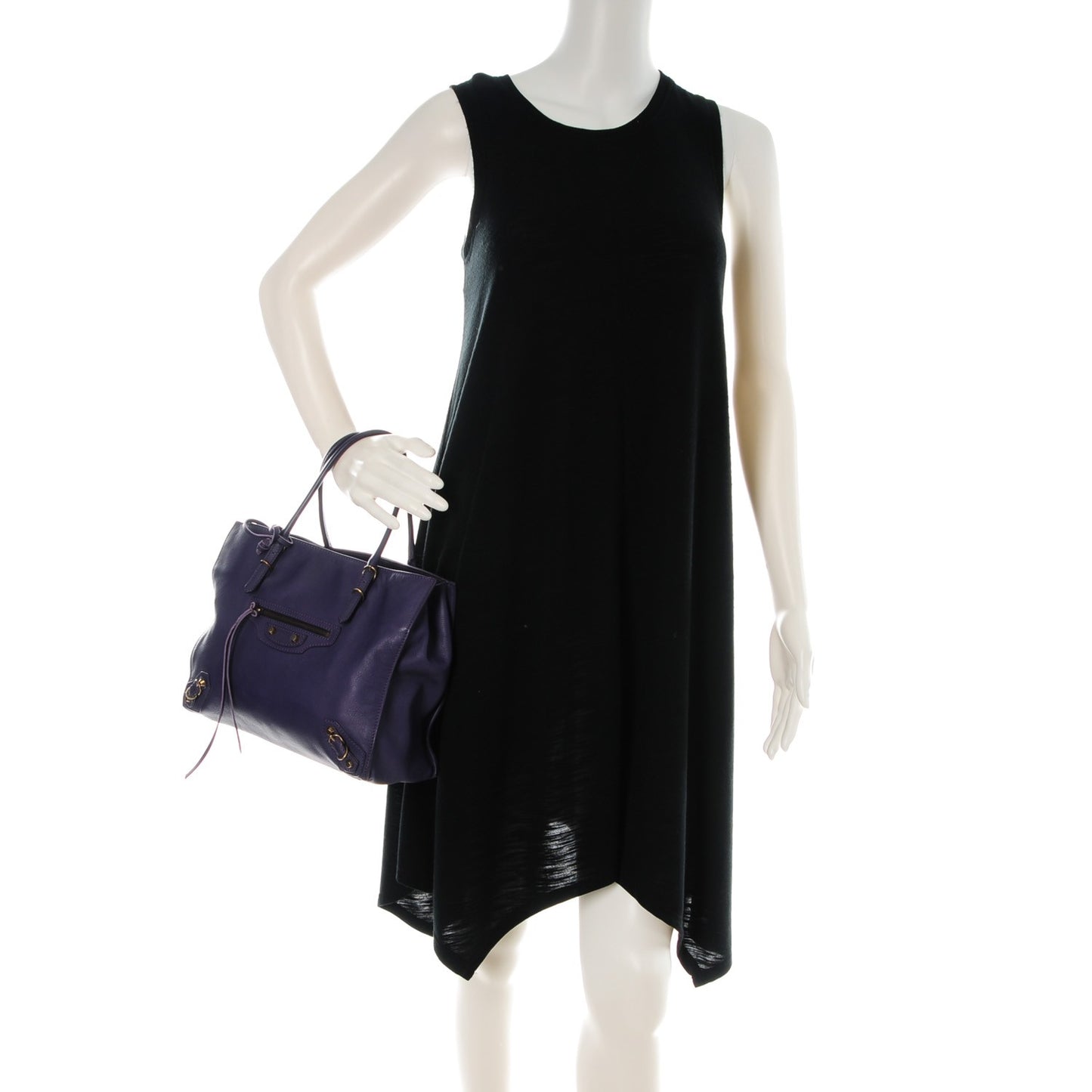 Veau Mini Papier Tote Purple