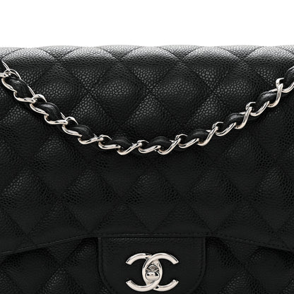 Chanel Caviar Quilted Jumbo Double Flap Black 8 of 10