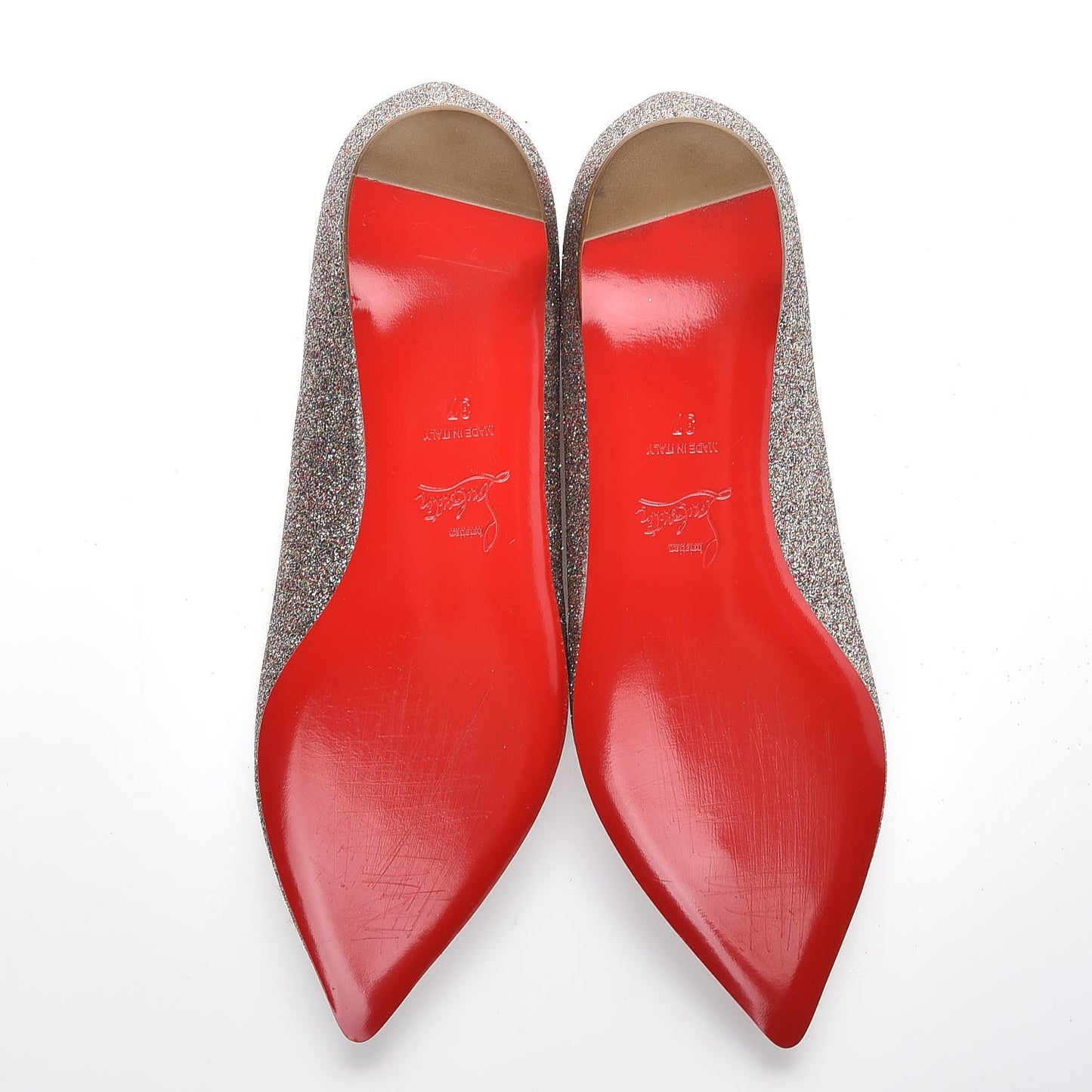 Metallic Glitter Pigalle Flats 37 Multicolor