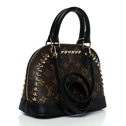 Louis Vuitton Monogram Macassar Studded Alma BB 2 of 9