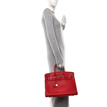 Hermes Taurillon Clemence Birkin 35 Rouge Casaque 2 of 17
