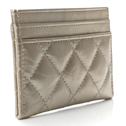 Chanel Metallic Aged Calfskin Quilted Reissue Card Holder Gold 3 of 9