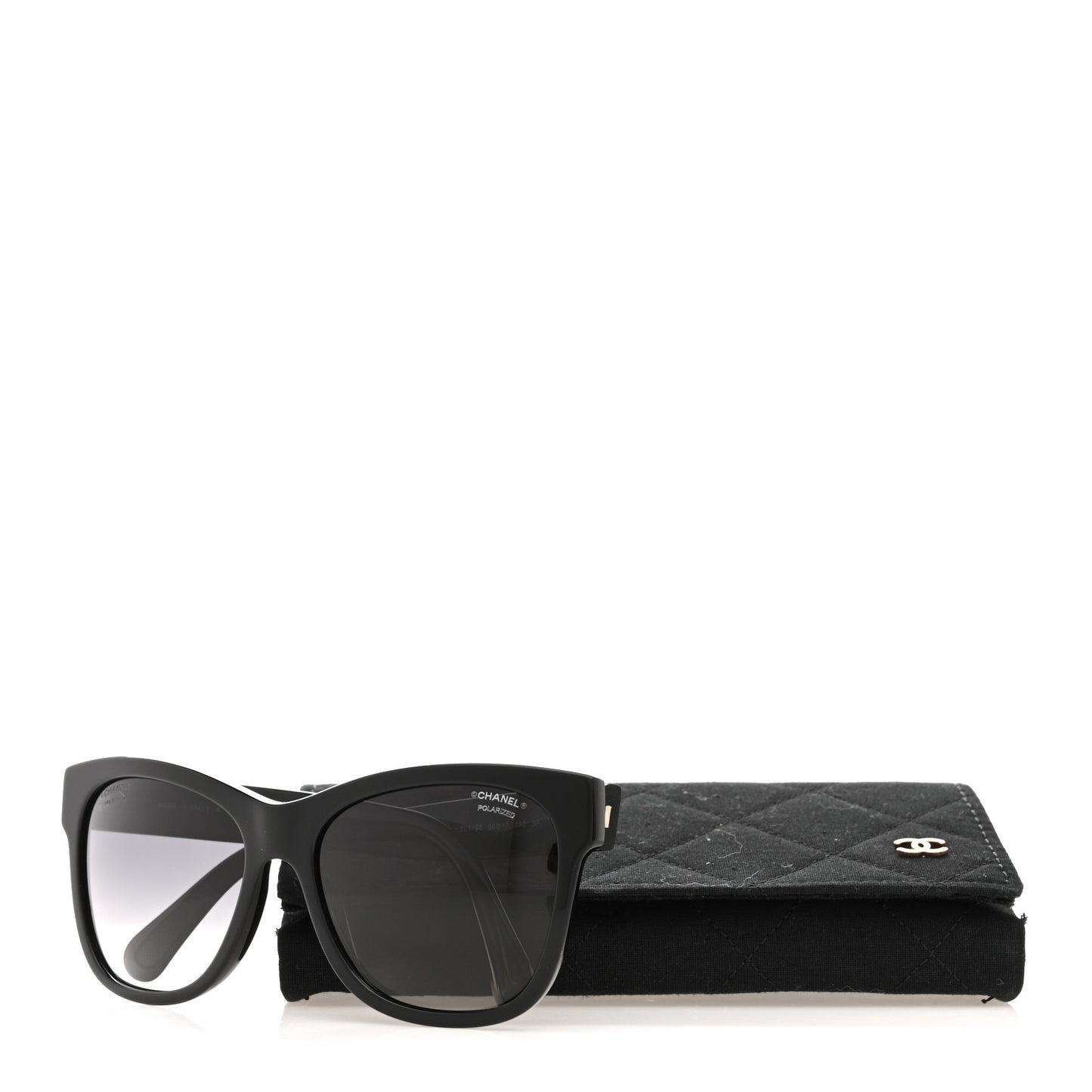 Acetate Polarized Square CC Sunglasses 5380 Black