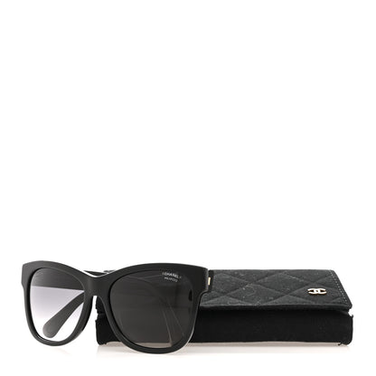 Chanel Acetate Polarized Square CC Sunglasses 5380 Black 8 of 8