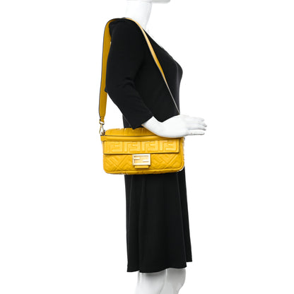 Fendi Nappa FF 1974 Embossed Baguette Mimosa 2 of 10