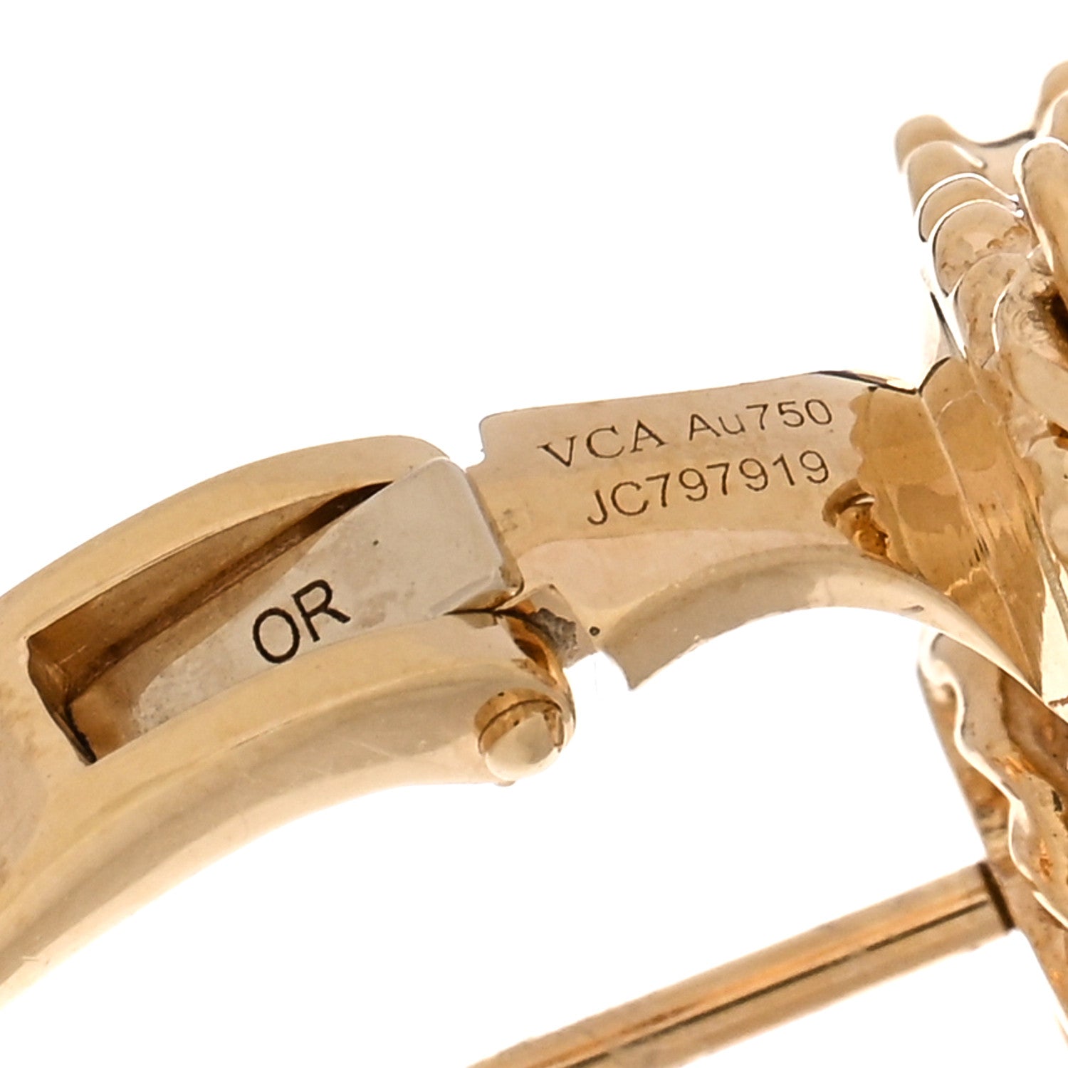 Van Cleef & Arpels 18K Yellow Gold Mother of Pearl 2 Motifs Magic Alhambra Earrings 4 of 5