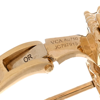 Van Cleef & Arpels 18K Yellow Gold Mother of Pearl 2 Motifs Magic Alhambra Earrings 4 of 5