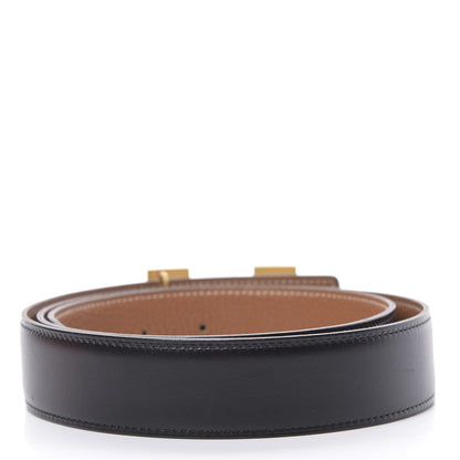 Hermes Box Togo 32mm H Belt 90 Black Gold 2 of 7