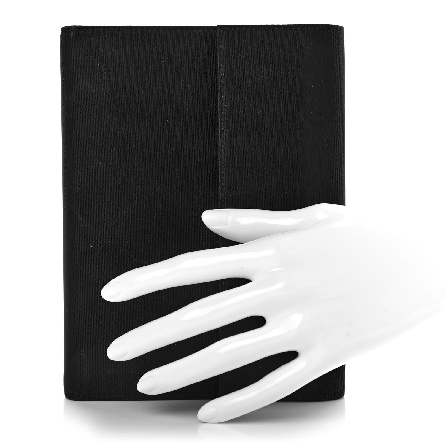 Prada Nylon Calfskin Agenda Holder Black 2 of 10
