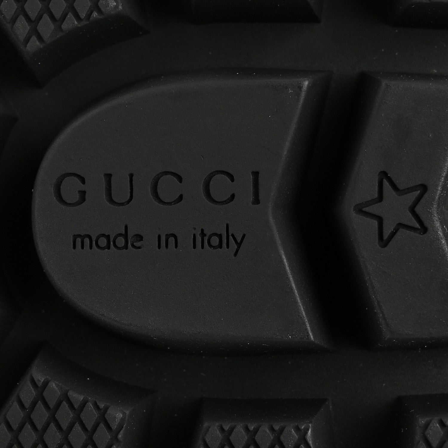 Gucci Calfskin Sylvie Web Lace Up Combat Boots 35 Black 9 of 13