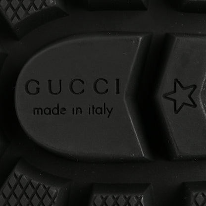 Gucci Calfskin Sylvie Web Lace Up Combat Boots 35 Black 9 of 13