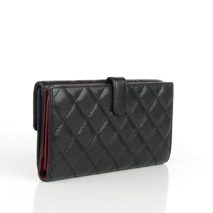 Chanel Caviar Quilted Long Flap Wallet Black 3 of 8