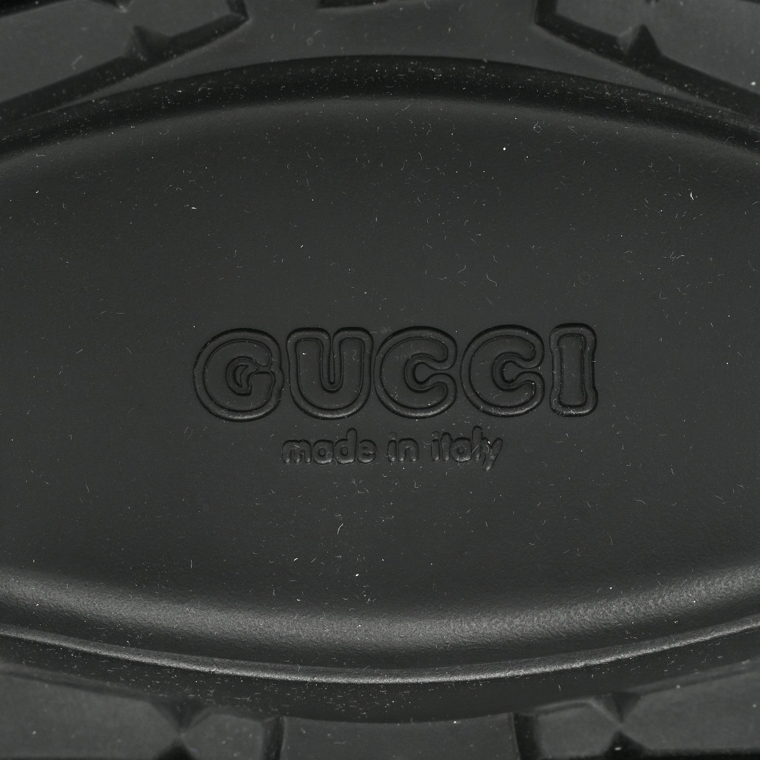 Gucci Rubber GG Monogram Perforated Elea Platform 55mm Lug Sole Sandals 36 Black 6 of 9