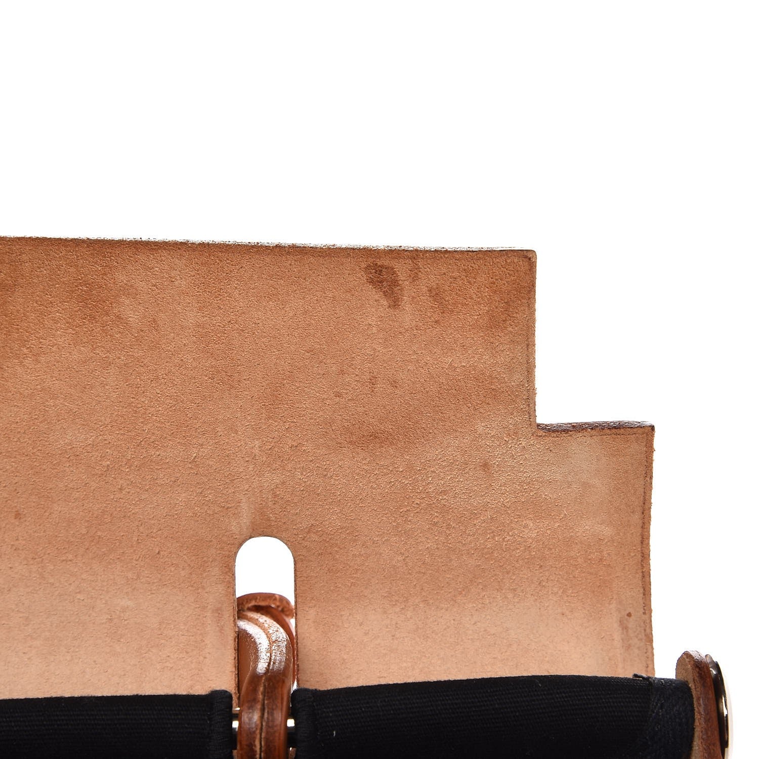 Hermes Toile Vache Calfskin Herbag 30 PM Black Natural 10 of 21