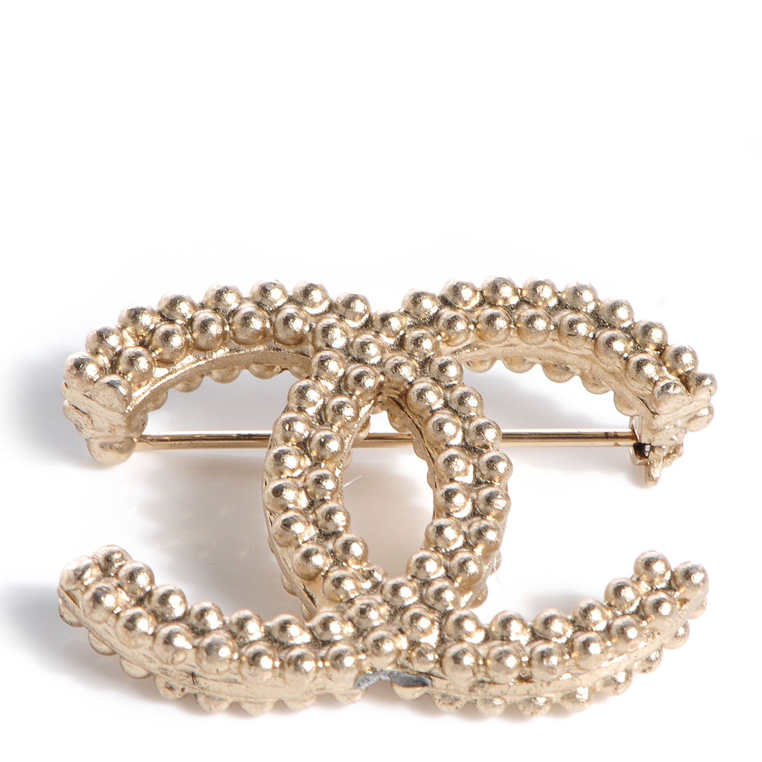 Chanel CC Brooch Light Gold 1 of 5