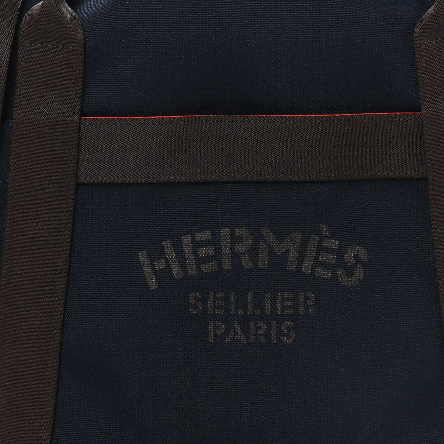 Hermes Toile Sac De Pansage Groom Bleu Navy Feu 8 of 11