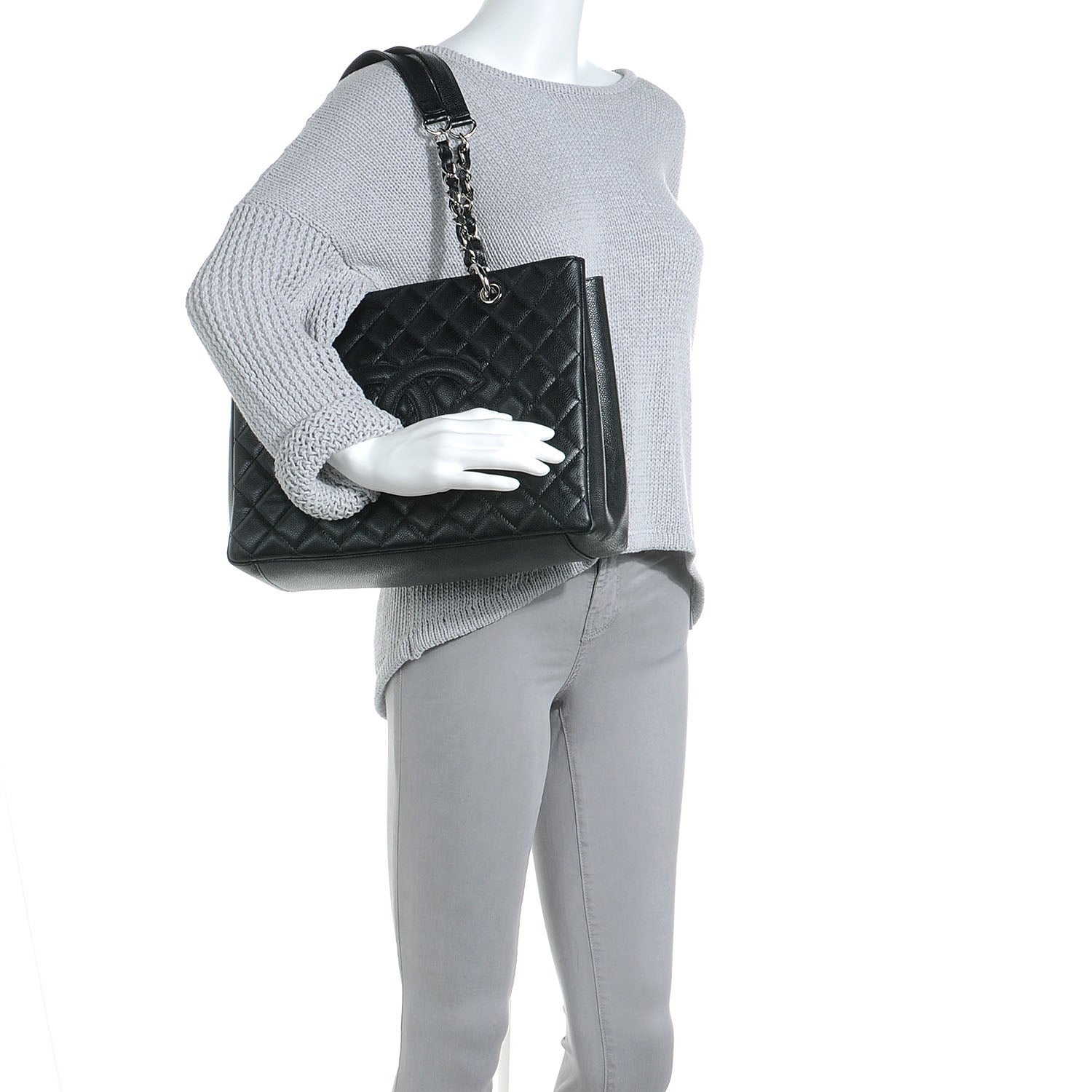 Chanel Caviar Grand Shopping Tote GST Black 2 of 8