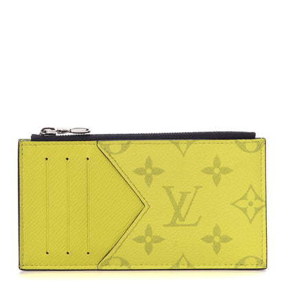 Louis Vuitton Monogram Taiga Coin Card Holder Yellow 1 of 7