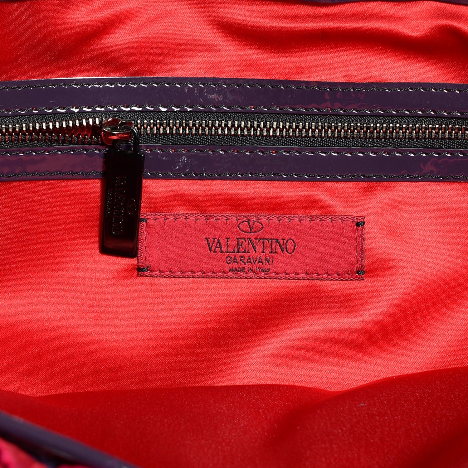 Valentino Garavani Silk Rosier Tote Red Black 6 of 8