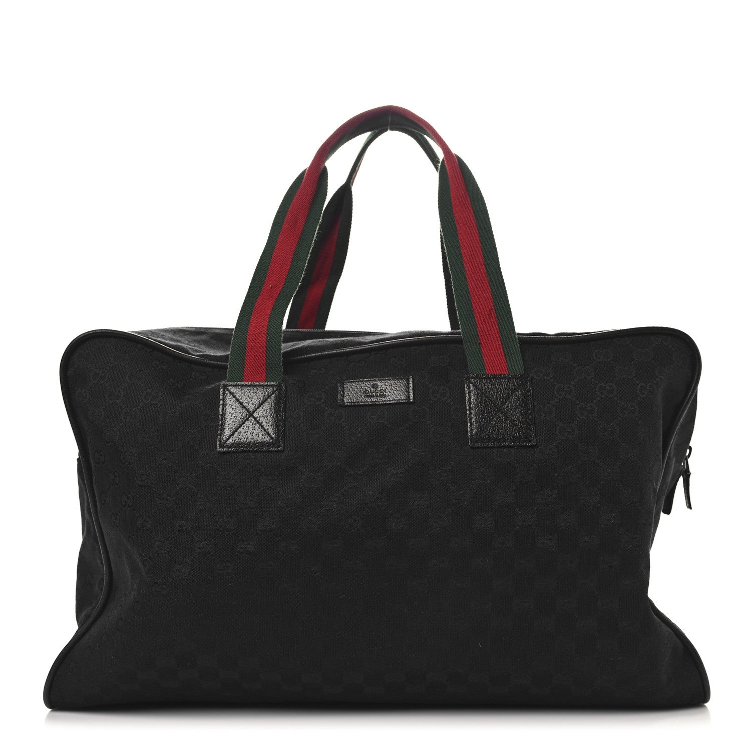 Gucci GG Monogram Web Large Collapsible Carry On Duffle Bag Black 1 of 11