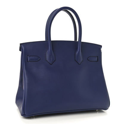 Hermes Swift Epsom Tressage Birkin 30 Bleu Encre Bleu Du Nord Gold 3 of 10