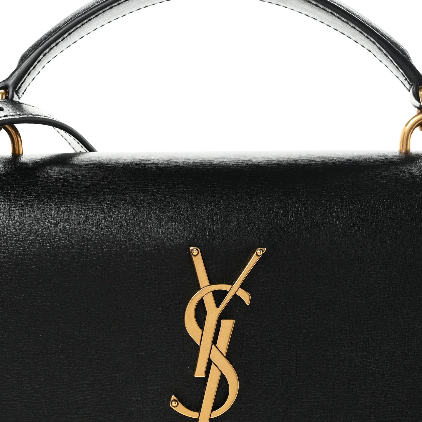 Smooth Calfskin Medium Monogram Sunset Satchel Black
