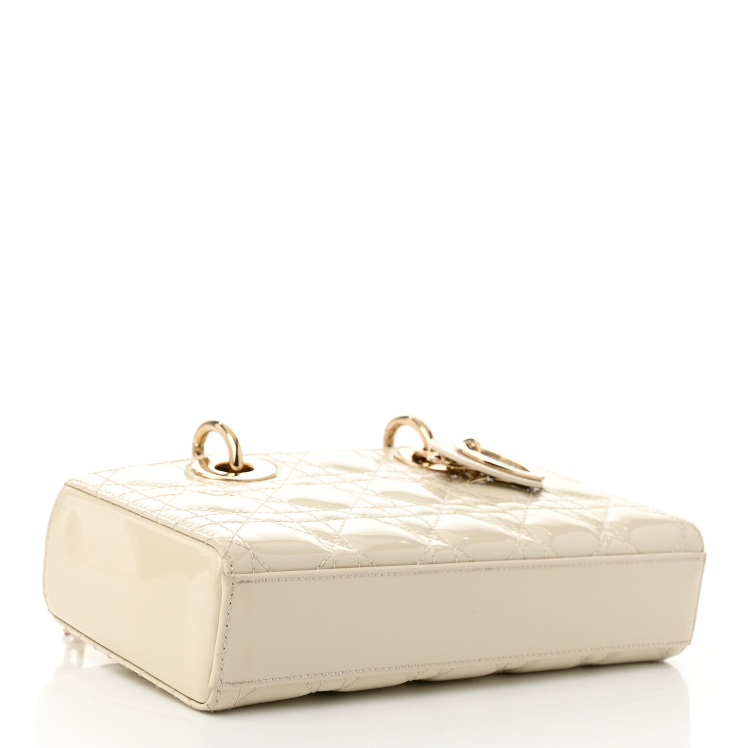 Christian Dior Patent Cannage Small Lady D-Joy White 4 of 12