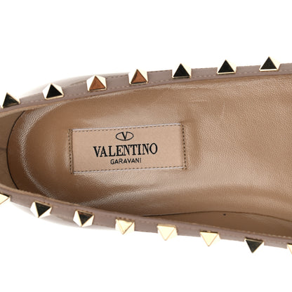 Valentino Garavani Patent Rockstud Ballerina Flats 38 Poudre 7 of 11