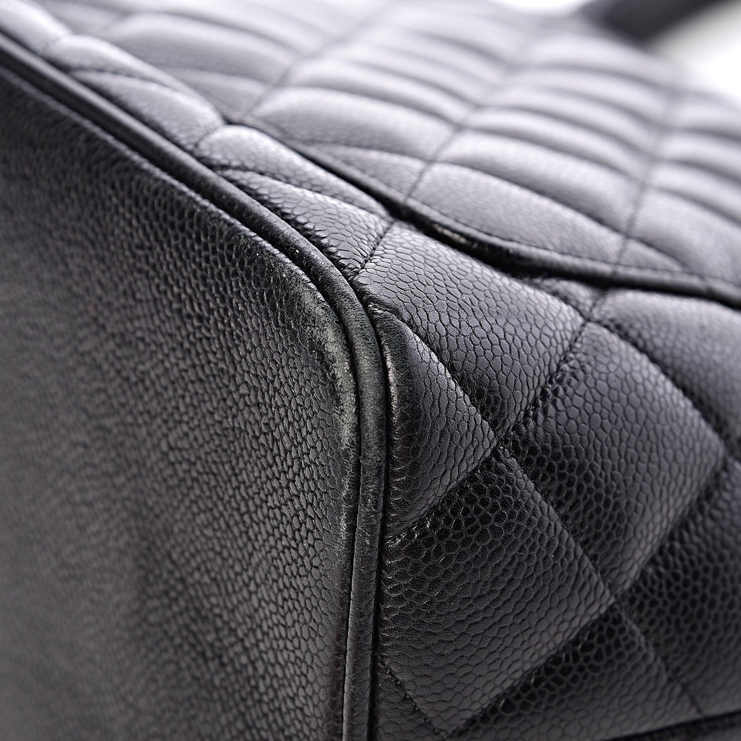 Caviar Quilted Medallion Tote Black