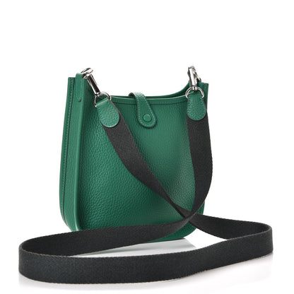 Hermes Taurillon Clemence Amazone Evelyne TPM Vert Vertigo 3 of 8