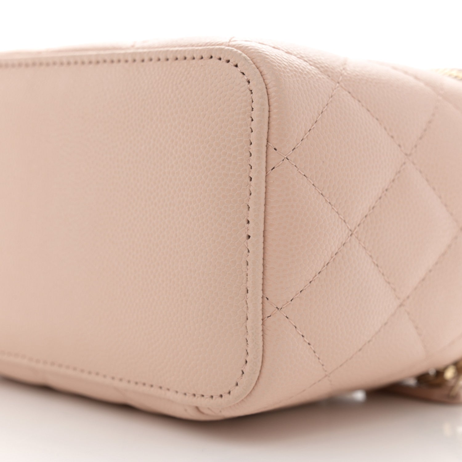 Chanel Caviar Quilted Small Vanity Case With Chain Light Beige 10 of 11