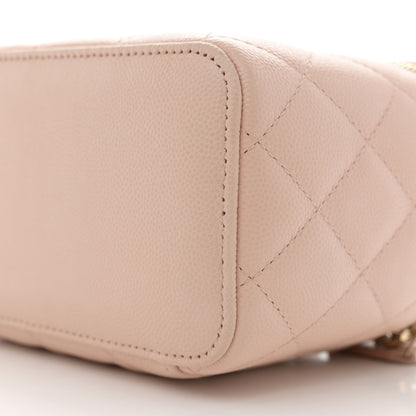 Chanel Caviar Quilted Small Vanity Case With Chain Light Beige 10 of 11