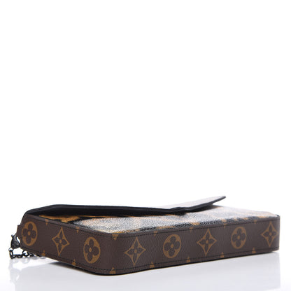 Louis Vuitton Monogram Animal Print Pochette Felicie Chain Wallet 4 of 9