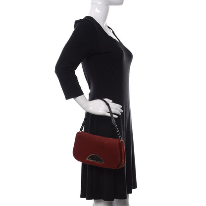 Christian Dior Pony Hair Trotter Maris Pearl Shoulder Bag Dark Red 2 of 10