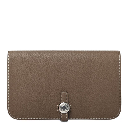 Hermes Togo Dogon Duo Wallet Etoupe 1 of 5