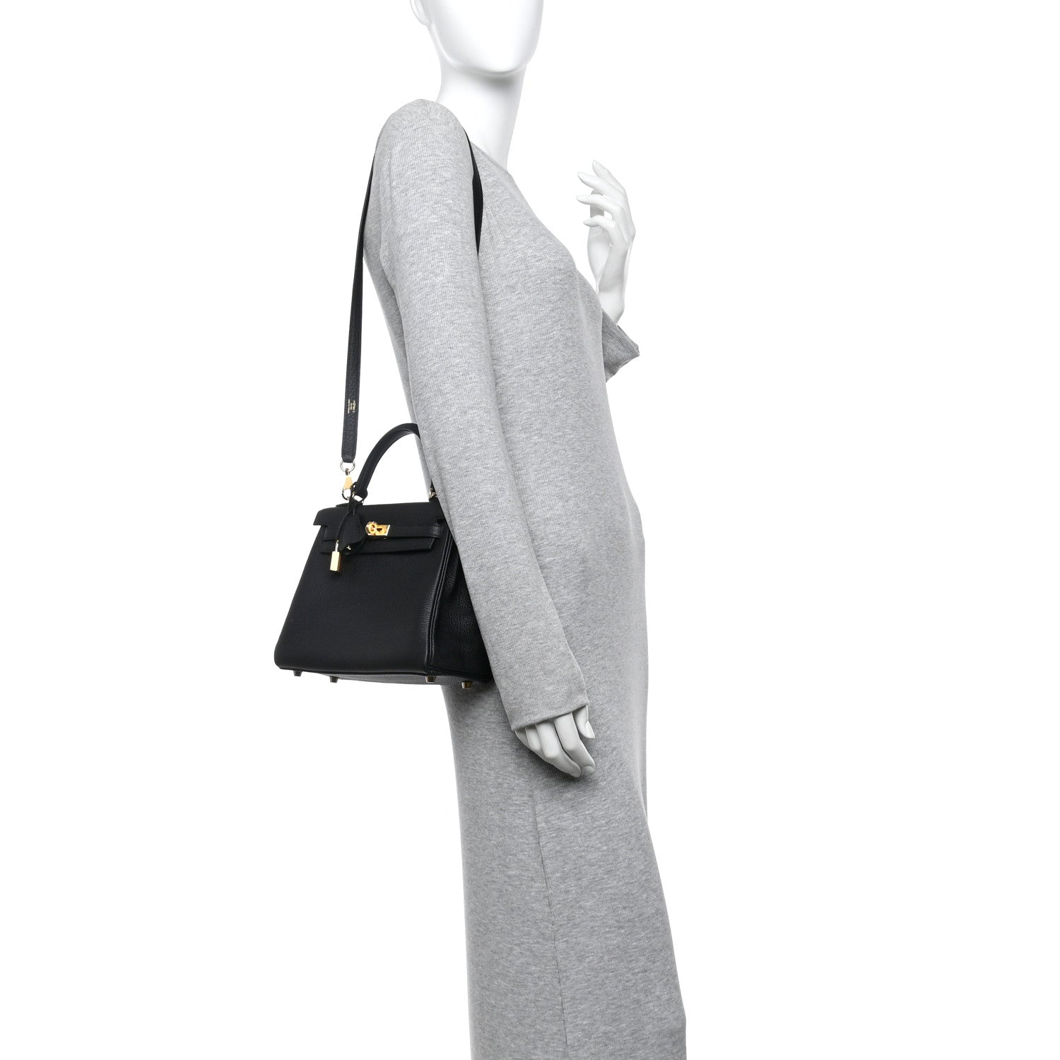 Hermes Togo Kelly Retourne 25 Black 2 of 8