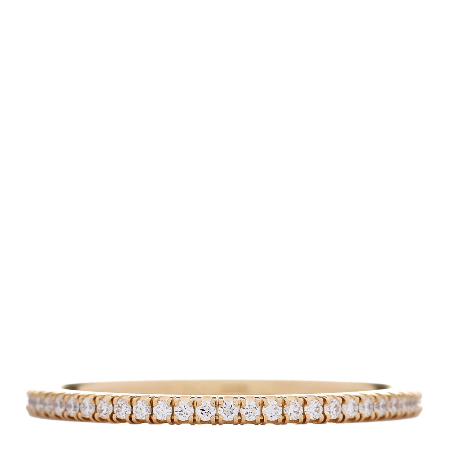 Cartier 18K Yellow Gold Diamond 1.5mm Etincelle de Cartier Wedding Band Ring 61 9.5 4 of 5